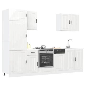 7 Piece Kitchen Cabinet Set - Kalmar High Gloss White