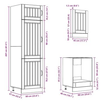 7 Piece Kitchen Cabinet Set - Kalmar High Gloss White