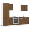  7 Piece Kitchen Cabinet Set Kalmar Brown Oak Engineered Wood Colour brown oak Quantity in Package 1 Number of 