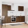 7 Piece Kitchen Cabinet Set Kalmar Brown Oak | Hipomarket UK