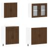 4 Piece Kitchen Cabinet Set - Kalmar Brown Oak - Durable Storage