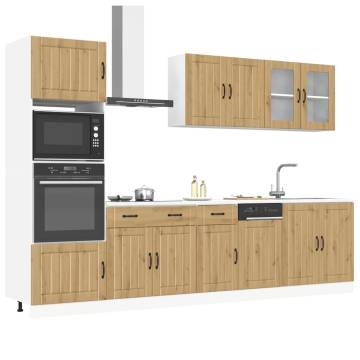 7 Piece Kitchen Cabinet Set - Kalmar Artisan Oak | HipoMarket