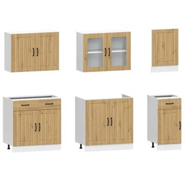 7 Piece Kitchen Cabinet Set - Kalmar Artisan Oak | HipoMarket