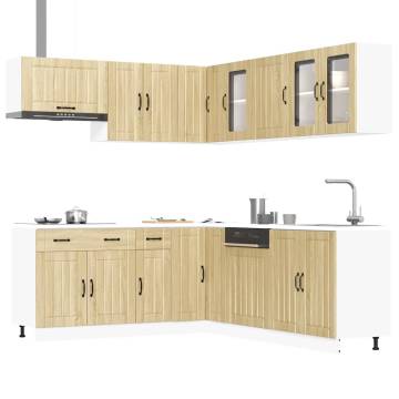 11 Piece Lucca Kitchen Cabinet Set - Sonoma Oak Design