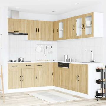 11 Piece Lucca Kitchen Cabinet Set - Sonoma Oak Design