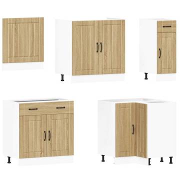 11 Piece Lucca Kitchen Cabinet Set - Sonoma Oak Design