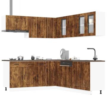 11 Piece Kitchen Cabinet Set - Lucca Smoked Oak