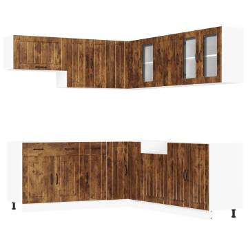 11 Piece Kitchen Cabinet Set - Lucca Smoked Oak