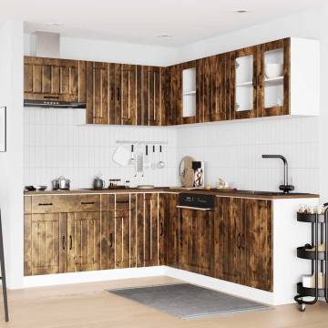 11 Piece Kitchen Cabinet Set - Lucca Smoked Oak