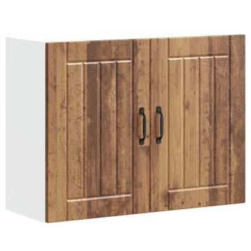 Lucca Old Wood Kitchen Wall Cabinet - Stylish Storage Solution