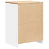 Garage Storage Cabinet White 60x51x85 cm - Durable Pine Wood