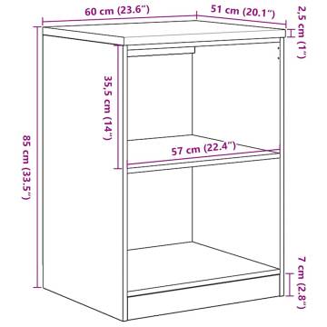 Garage Storage Cabinet Sonoma Oak - Solid Wood Pine | HipoMarket