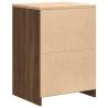 Garage Storage Cabinet Brown Oak - 60x51x85 cm Solid Wood Pine