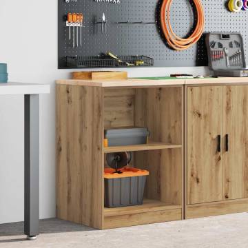 Garage Storage Cabinet Artisan Oak - Solid Wood Pine - 60x51x85 cm