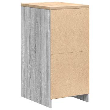 Garage Storage Cabinet Grey Sonoma - Durable Pine 40x51x85 cm