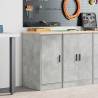 Garage Storage Cabinet Concrete Grey - 40x51x85 cm Solid Wood