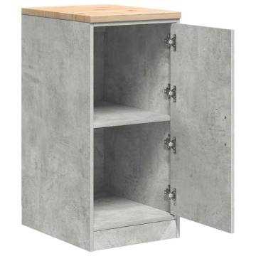 Garage Storage Cabinet Concrete Grey - 40x51x85 cm Solid Wood