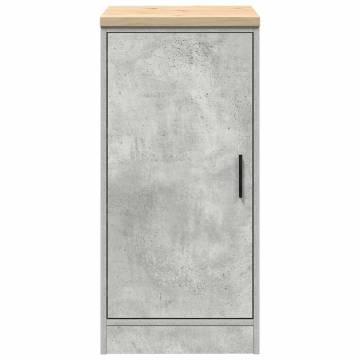 Garage Storage Cabinet Concrete Grey - 40x51x85 cm Solid Wood