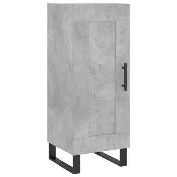 Elegant Highboard in Concrete Grey - 34.5x34x180 cm