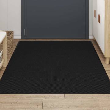 Durable Black Doormat 115x200 cm - Perfect for High-Traffic Areas