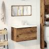 3 Piece Bathroom Furniture Set - Old Wood Engineered Wood