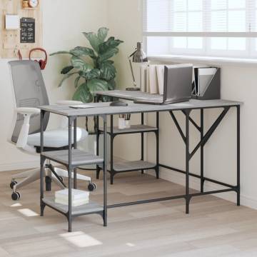 Desk Grey Sonoma 139x139 cm - Stylish & Durable Design