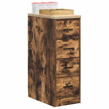 Garage Storage Cabinet Smoked Oak - Durable Pinewood Design