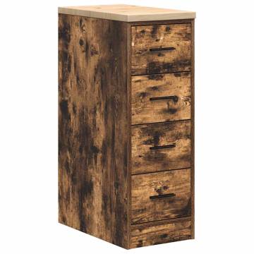 Garage Storage Cabinet Smoked Oak - Durable Pinewood Design