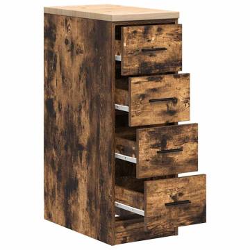 Garage Storage Cabinet Smoked Oak - Durable Pinewood Design