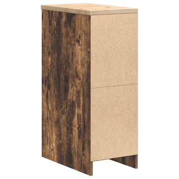 Garage Storage Cabinet Smoked Oak - Durable Pinewood Design