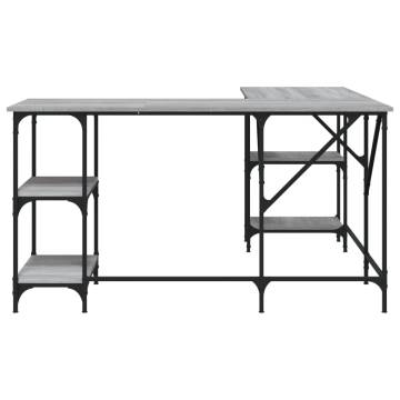 Desk Grey Sonoma 139x139 cm - Stylish & Durable Design