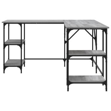 Desk Grey Sonoma 139x139 cm - Stylish & Durable Design