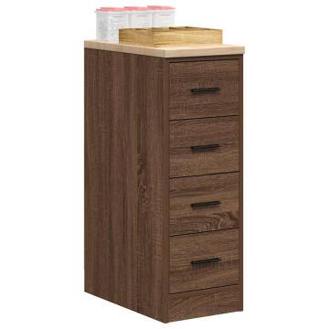 Garage Storage Cabinet Brown Oak - Solid Wood Pine 30x51x85 cm