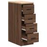 Garage Storage Cabinet Brown Oak - Solid Wood Pine 30x51x85 cm