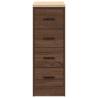 Garage Storage Cabinet Brown Oak - Solid Wood Pine 30x51x85 cm