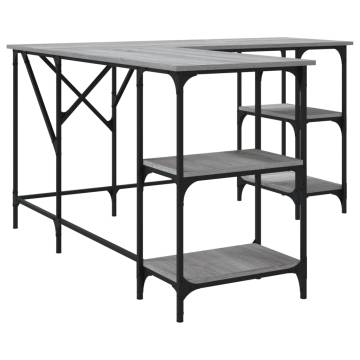 Desk Grey Sonoma 139x139 cm - Stylish & Durable Design