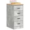  Garage Storage Cabinet Concrete Grey 40x51x85 cm Solid Wood Pine Colour concrete grey Size 40 x 51 x 85 cm Quantity in Package 1 Model 4 drawers 