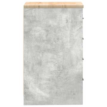 Garage Storage Cabinet Concrete Grey 40x51x85 cm | HipoMarket