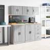 Garage Wall Cabinet in Grey Sonoma - Durable Engineered Wood