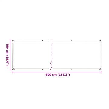 Durable Plant Cover with Eyelets 1x6 m | PE Protection