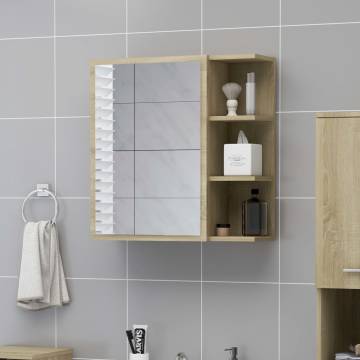 Sonoma Oak Bathroom Mirror Cabinet | Stylish Storage Solution