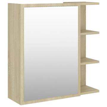 Sonoma Oak Bathroom Mirror Cabinet | Stylish Storage Solution