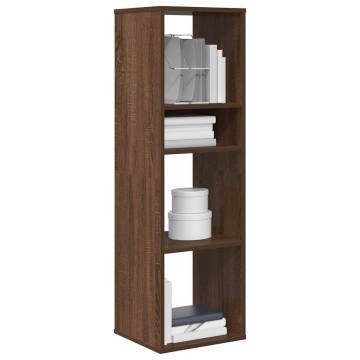 Stylish Brown Oak Book Cabinet - 34x31x112 cm | HiPoMarket