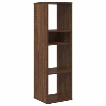 Stylish Brown Oak Book Cabinet - 34x31x112 cm | HiPoMarket