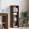 Stylish Brown Oak Book Cabinet - 34x31x112 cm | HiPoMarket