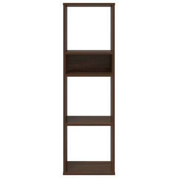 Stylish Brown Oak Book Cabinet - 34x31x112 cm | HiPoMarket