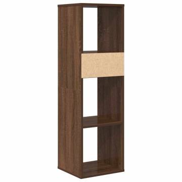 Stylish Brown Oak Book Cabinet - 34x31x112 cm | HiPoMarket