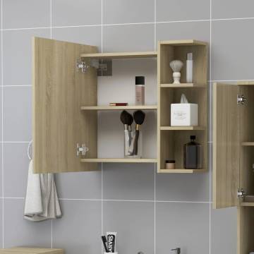 Sonoma Oak Bathroom Mirror Cabinet | Stylish Storage Solution