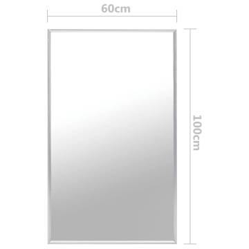 Stylish Mirror Silver 100x60 cm - Minimalist Home Decor