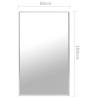 Stylish Mirror Silver 100x60 cm - Minimalist Home Decor